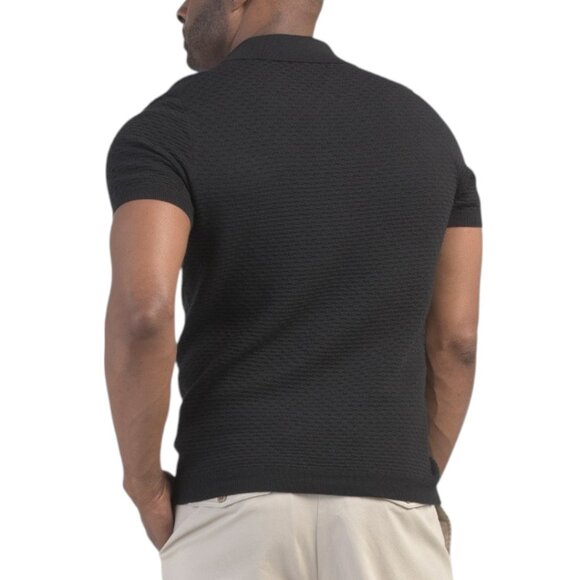 CHRISTIAN LACROIX Textured Extrafine Merino Wool Polo - Picture 2 of 2